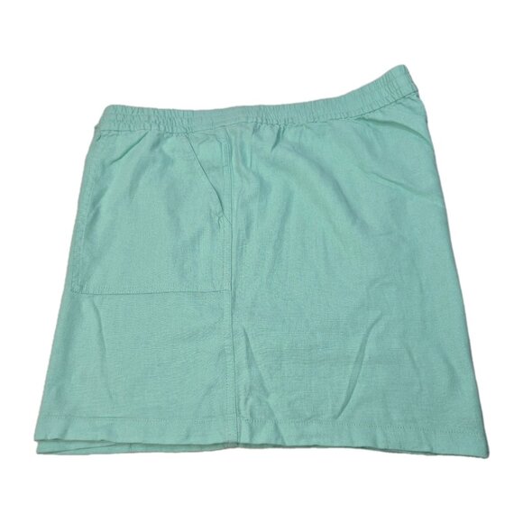 J.Crew Women's Striped linen blend drawstring Shorts Size XXL Green Mint (55) - Picture 4 of 12